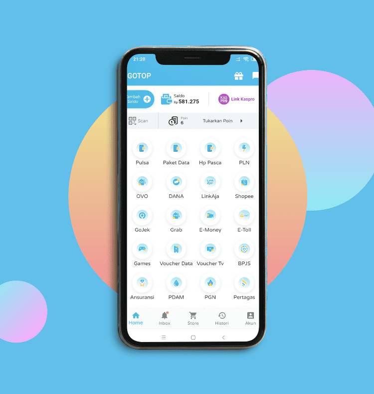 GoTop Agen Pulsa dan paket data murah