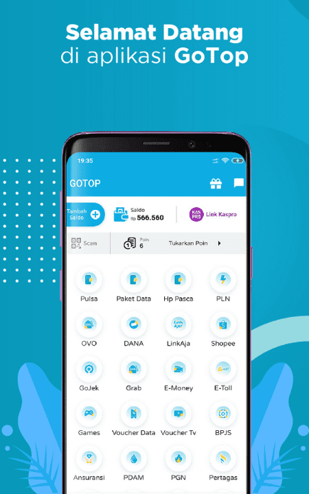 Gotop Agen Pulsa dan topup Game murah