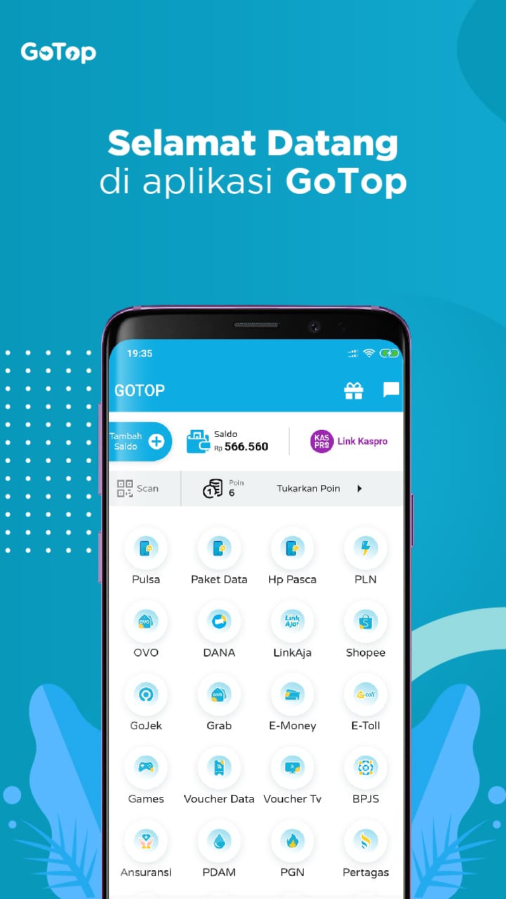 Gotop Aplikasi Agen Pulsa Dan Kuota Termurah Di Indonesia 1